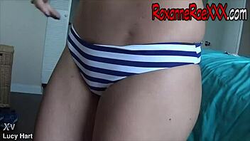 Fucking my dildo in bikini feels so good leading to explosive solo orgasm