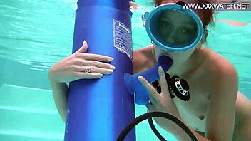 Minnie manga underwater dildo blowjob tease