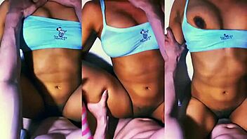 Shy college teen seduces neighbor for apartment orgasm bliss