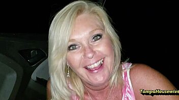 blonde milf roleplays pee queen outdoor public shaved pussy heels