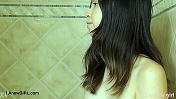 pretty asian teen 18+ took a shower