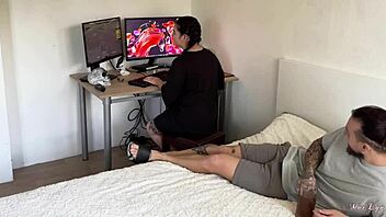 uhm... gamer slut rides stepbro's cock after blackmail leak...