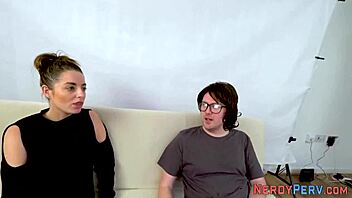 British newbie tricked into first-time blowjob handjob facial in hd reality