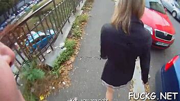 spy glasses guy pounds teen's wet fur pie hard