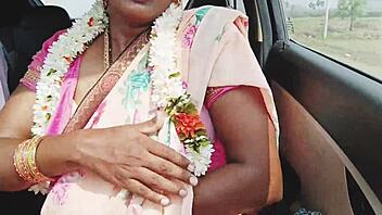 desi aunty moans dirty in steamy car hardcore fuck