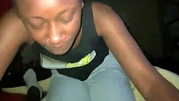 Oh teen neighbor, your sloppy deepthroat ebony blowjob ends in creampie!