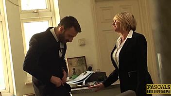 Pascalssubsluts Busty Milf Amy Bent Over And Face Fucked 😈👠