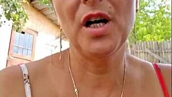 mature blonde milf orgasms rubbing natural big tits