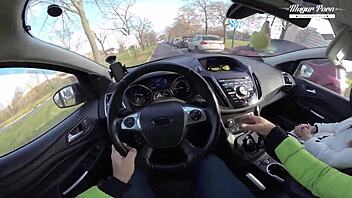 lili charmelle stops car for wild creampie fuck on the spot