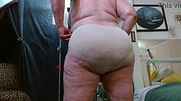 dawnskye1962 flaunts curves fuzzy pussy and thong in panty parade