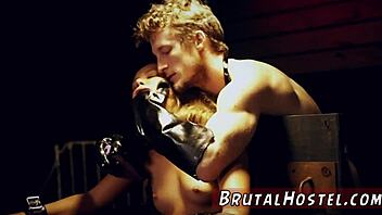 Bound teen flashes tiny tits in desperate bondage wait