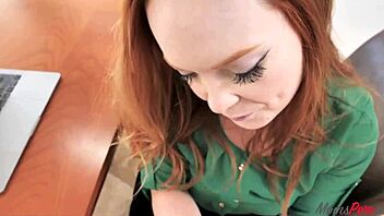 Horny Redhead BBW Cougar Rides Young Cock with Sultry Seduction!