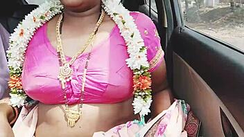 desi aunty moans dirty in steamy car hardcore fuck