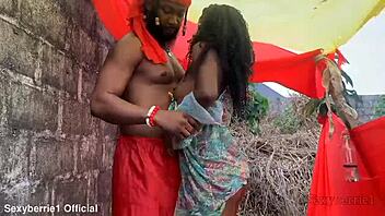 Slutty ebony wife bends over for intense doggystyle pounding