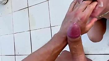 Russia meets Argentina in wild toilet pee swap cock suck cum bath orgy