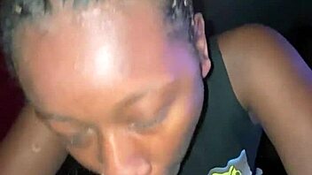 Oh teen neighbor, your sloppy deepthroat ebony blowjob ends in creampie!