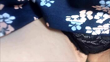 long teasing pee adventure in public garden skirts