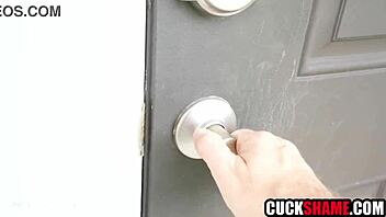 blonde milf wife deepthroats friend's monster bbc before cuckold husband