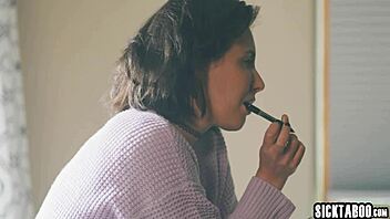 Kira Noir Straps Big Toy Into Casey Calvert's Ass