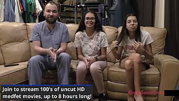 nurse aria nicole's physical exam tickles angel santana's feet