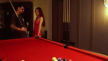 inviting hot escort for pool table pounding session