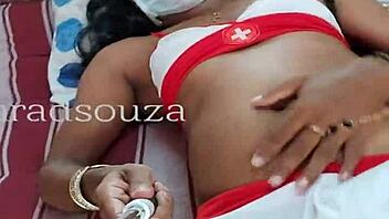 indian ladyboy lara dsouza masturbates her tight shemale ass