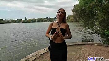 oh man this blonde milf got her pussy leaking creampie cum everywhere