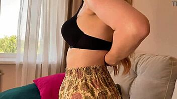 Stepson fucks stepmom massage big tits riding 😏💦