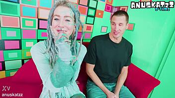 Why goth pornstar gags on big dick before atm facial?