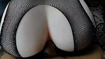 passionately sliding deep into her huge oiled ass as she moans wildly begging for more