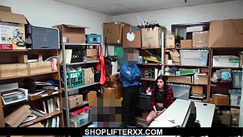 Shoplifter Slut Swallows Two Huge Cocks To Escape!