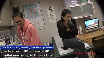 nurse aria nicole's physical exam tickles angel santana's feet