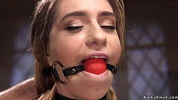 hey gagged slave, feel that vibrator stick ride deep in submission?
