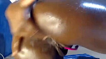 brunette ebony preps her big ass for hard anal fucking