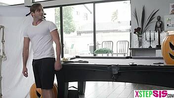 halloween threesome petite teens bent over doggystyle hardcore fucking