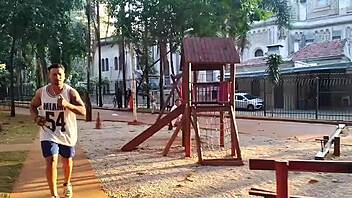 brazilian babe pegs college girl in hardcore outdoor domination creampie