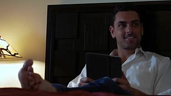 scarlet red watches stud cumswap squirt on sweaty tits