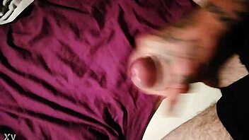 guy wanks huge cock blasting another massive cumshot load