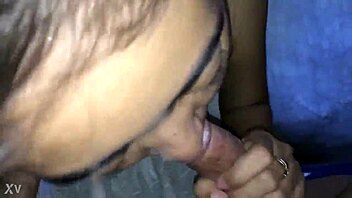 Newlywed Indian beauty sucks husband's cock passionately on wedding night!