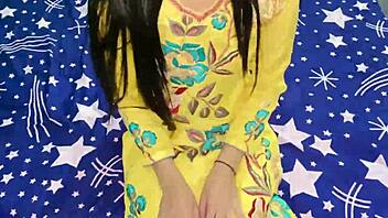 Horny Indian Dorm Girl Strips Begs For Monster Cock