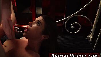 Tall dominant girl binds teen for first hardcore pussy play