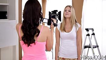 Petite horny teen slut strips naked for outdoor hardcore sex