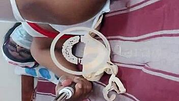 indian ladyboy lara dsouza masturbates her tight shemale ass