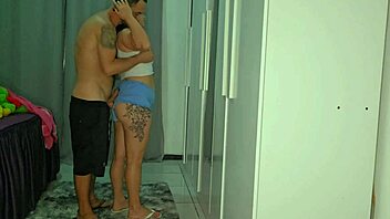 hot babe leaves door open after shower i cant stop staring at her perky tits n firm ass