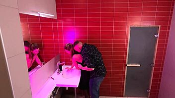 Strangers Fucking on Hidden Nightclub Toilet Cam