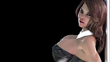 blonde big tits milf emily rides machine sexbot wildly