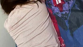 Gym girl catches me stroking her big ass and mounts my cock hard