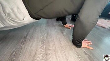 bbw redhead cougar kicks balls in boots teaser