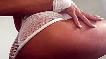 Big tits beauty slowly undresses revealing her perfect ass