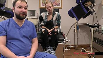 olympic failure ava siren fingered anally by gloved doctor backstage